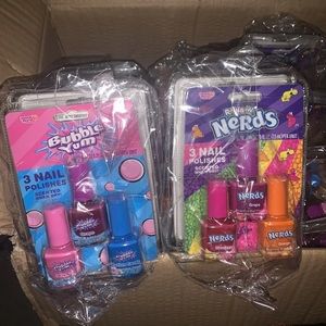 LOT Of 32 Bubble Yum & NERDS Scented Nail Polish 3 pc Gift Set Mixed